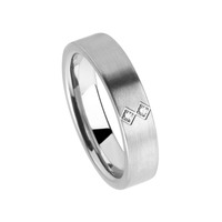 Juweel Trouwring Amici Stainless steel Langsmat Briljant 5535-MA/50 Juweel Trouwring Amici Stainless steel Langsmat Briljant 5535-MA/50