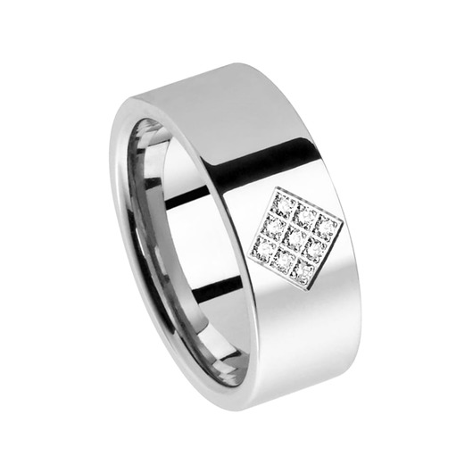 Juweel Trouwring Amici Stainless steel Hoogglans Briljant 5533-PO/80 Juweel Trouwring Amici Stainless steel Hoogglans Briljant 5533-PO/80