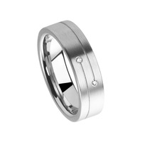 Juweel Trouwring Amici Stainless steel Langsmat Briljant 5537-MA/60 Juweel Trouwring Amici Stainless steel Langsmat Briljant 5537-MA/60
