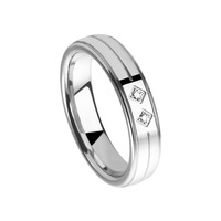 Juweel Trouwring Amici Stainless steel Hoogglans Briljant 5538-PO/50 Juweel Trouwring Amici Stainless steel Hoogglans Briljant 5538-PO/50