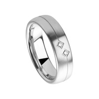 Juweel Trouwring Amici Stainless steel Langsmat Briljant 5539-MA/60 Juweel Trouwring Amici Stainless steel Langsmat Briljant 5539-MA/60