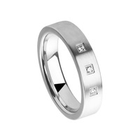 Juweel Trouwring Amici Stainless steel Langsmat Briljant 5549-MA/50 Juweel Trouwring Amici Stainless steel Langsmat Briljant 5549-MA/50