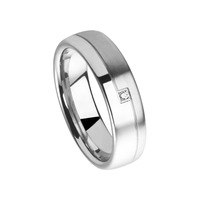 Juweel Trouwring Amici Stainless steel Hoogglans Langsmat Briljant 5546/60 Juweel Trouwring Amici Stainless steel Hoogglans Langsmat Briljant 5546/60