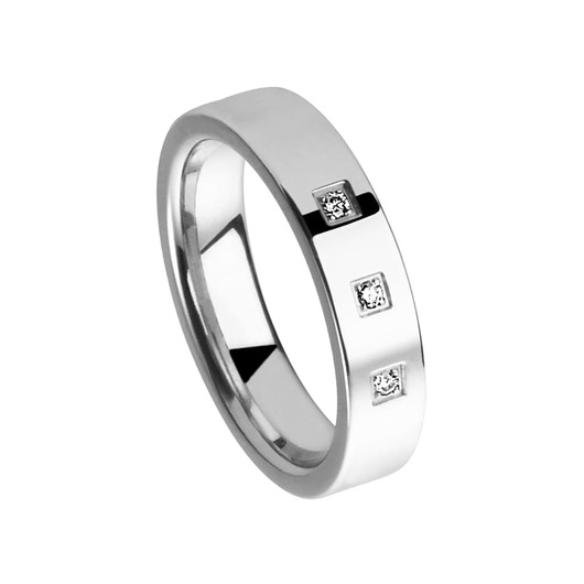 Juweel Trouwring Amici Stainless steel Hoogglans Briljant 5549-PO/50 Juweel Trouwring Amici Stainless steel Hoogglans Briljant 5549-PO/50