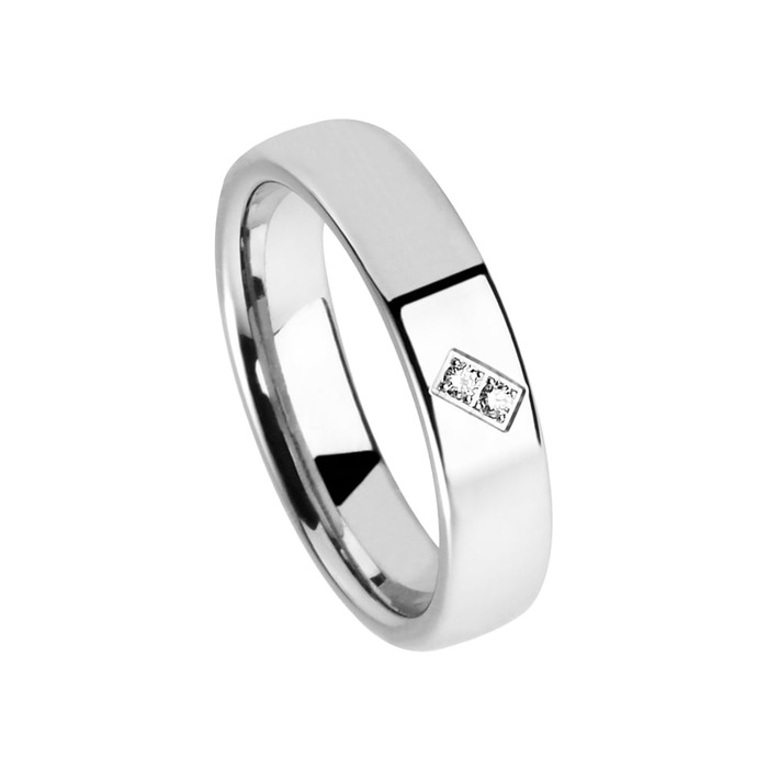 Juweel Trouwring Amici Stainless steel Hoogglans Briljant 5555-PO/50