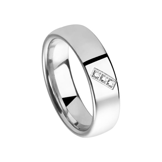 Juweel Trouwring Amici Stainless steel Hoogglans Briljant 5551-PO/60 Juweel Trouwring Amici Stainless steel Hoogglans Briljant 5551-PO/60
