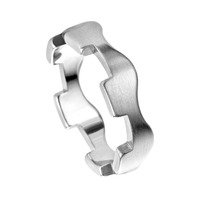 Juweel Trouwring Amici Stainless steel Langsmat 6BC1S10/60 Juweel Trouwring Amici Stainless steel Langsmat 6BC1S10/60