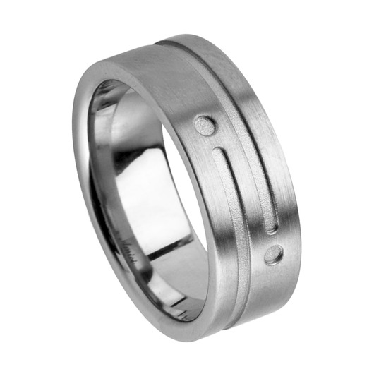 Juweel Trouwring Amici Stainless steel Langsmat Parelmat 5522-MA/80 Juweel Trouwring Amici Stainless steel Langsmat Parelmat 5522-MA/80