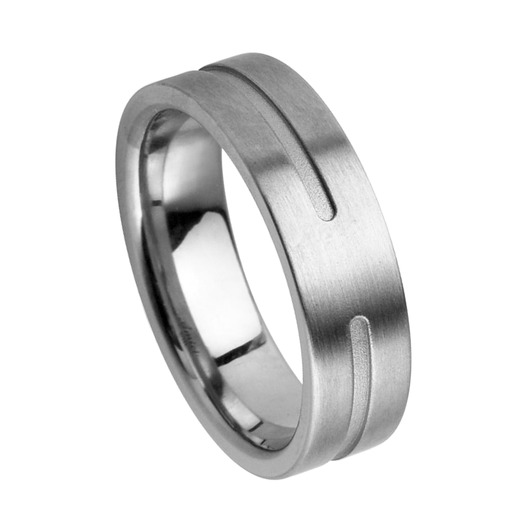 Juweel Trouwring Amici Stainless steel Langsmat Parelmat 5524-MA/65 Juweel Trouwring Amici Stainless steel Langsmat Parelmat 5524-MA/65