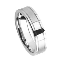 Juweel Trouwring Amici Stainless steel Hoogglans Parelmat 5560/60 Juweel Trouwring Amici Stainless steel Hoogglans Parelmat 5560/60