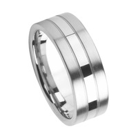 Juweel Trouwring Amici Stainless steel Hoogglans Langsmat 5561/80 Juweel Trouwring Amici Stainless steel Hoogglans Langsmat 5561/80