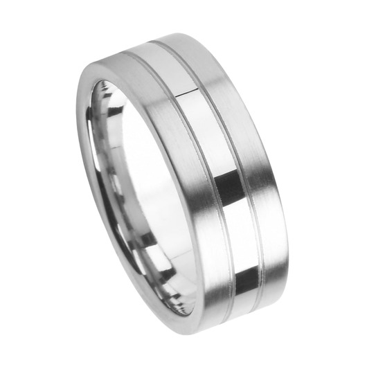 Juweel Trouwring Amici Stainless steel Hoogglans Langsmat 5561/80 Juweel Trouwring Amici Stainless steel Hoogglans Langsmat 5561/80
