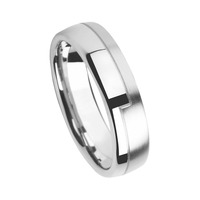 Juweel Trouwring Amici Stainless steel Hoogglans Langsmat 5566/60 Juweel Trouwring Amici Stainless steel Hoogglans Langsmat 5566/60