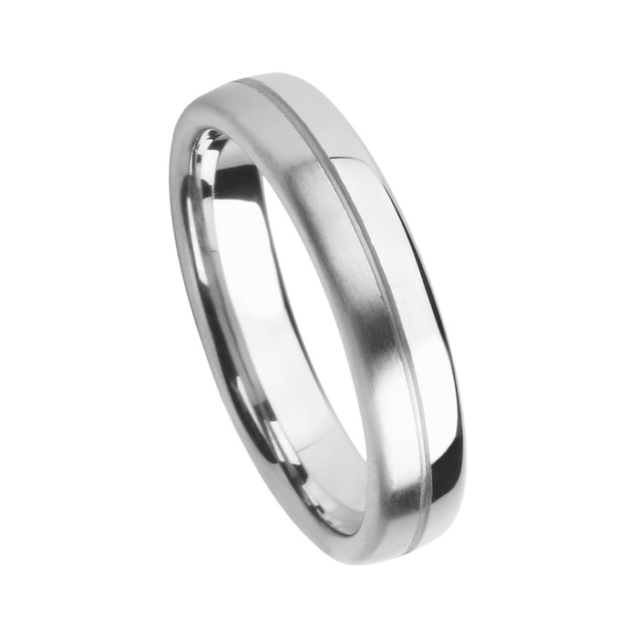 Juweel Trouwring Amici Stainless steel Hoogglans Langsmat 5568/50