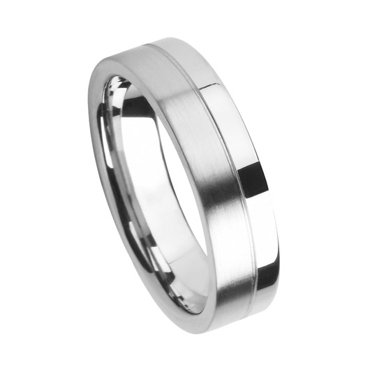 Juweel Trouwring Amici Stainless steel Hoogglans Langsmat 5569/60 Juweel Trouwring Amici Stainless steel Hoogglans Langsmat 5569/60