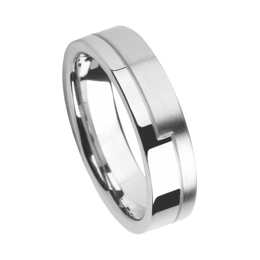 Juweel Trouwring Amici Stainless steel Hoogglans Langsmat 5565/60 Juweel Trouwring Amici Stainless steel Hoogglans Langsmat 5565/60