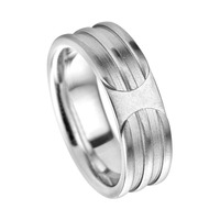 Juweel Trouwring Amici Stainless steel Langsmat Parelmat 5576-MA/65 Juweel Trouwring Amici Stainless steel Langsmat Parelmat 5576-MA/65