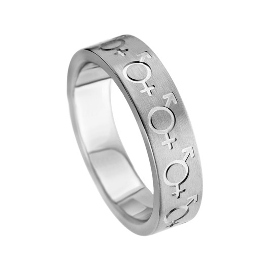 Juweel Trouwring Amici Stainless steel Langsmat 5585-MC/60 Juweel Trouwring Amici Stainless steel Langsmat 5585-MC/60