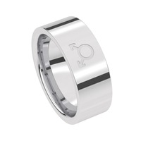 Juweel Trouwring Amici Stainless steel Hoogglans 5587-P1/80 Juweel Trouwring Amici Stainless steel Hoogglans 5587-P1/80