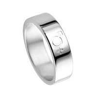 Juweel Trouwring Amici Stainless steel Hoogglans 5585-P1/60 Juweel Trouwring Amici Stainless steel Hoogglans 5585-P1/60