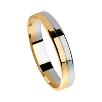 Juweel Trouwring Amici Bicolor goud 18 karaat 5724-B/40 Juweel Trouwring Amici Bicolor goud 18 karaat 5724-B/40