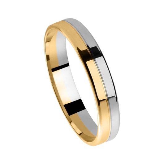 Juweel Trouwring Amici Bicolor goud 18 karaat 5724-B/40 Juweel Trouwring Amici Bicolor goud 18 karaat 5724-B/40