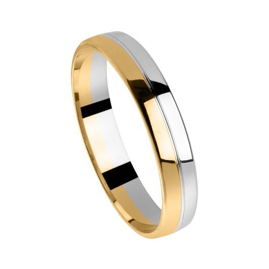 Juweel Trouwring Amici Bicolor goud 18 karaat 5726-B/40 Juweel Trouwring Amici Bicolor goud 18 karaat 5726-B/40