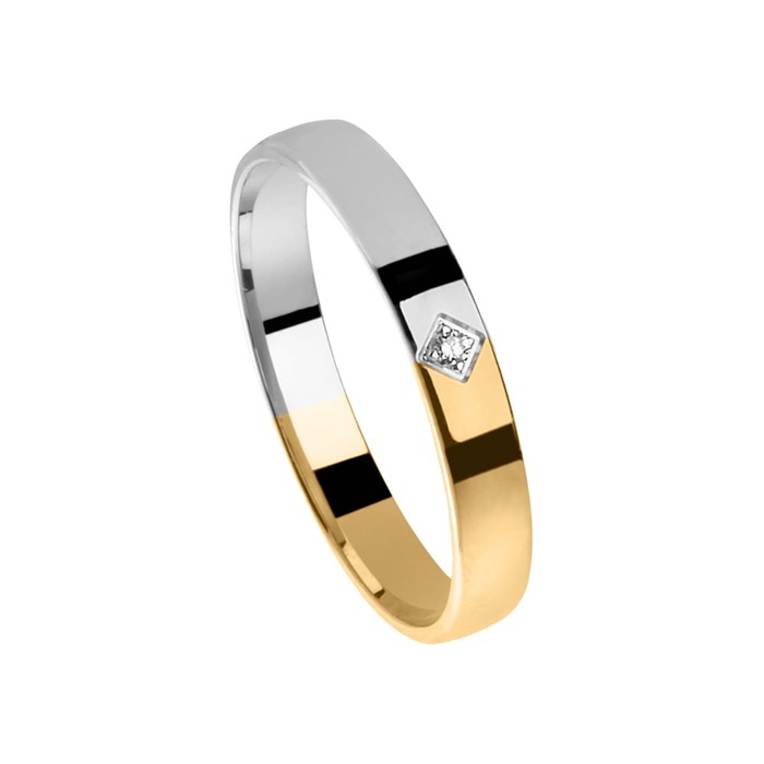 Juweel Trouwring Amici Bicolor goud 18 karaat Briljant 5721-B/30