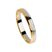 Juweel Trouwring Amici Bicolor goud 18 karaat Briljant 5727-B/30 Juweel Trouwring Amici Bicolor goud 18 karaat Briljant 5727-B/30