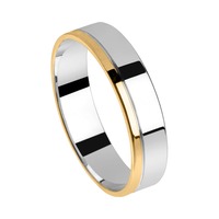 Juweel Trouwring Amici Bicolor goud 18 karaat 5728-B/50 Juweel Trouwring Amici Bicolor goud 18 karaat 5728-B/50