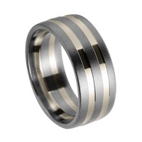 Juweel Trouwring Amici Titanium Naturel Witgoud 9 karaat 5403/01 Juweel Trouwring Amici Titanium Naturel Witgoud 9 karaat 5403/01