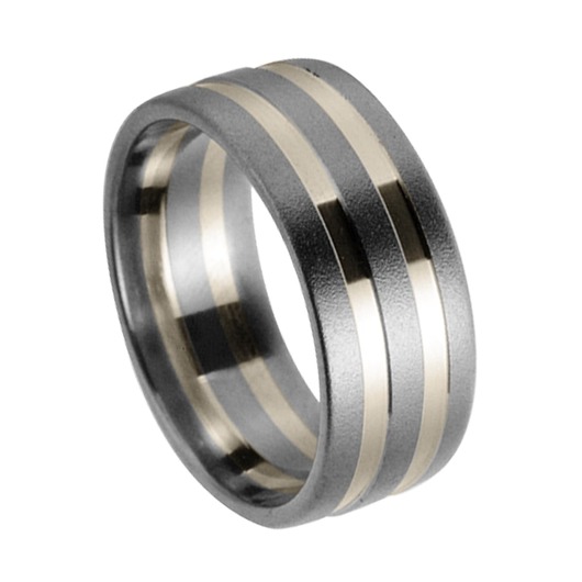 Juweel Trouwring Amici Titanium Naturel Witgoud 9 karaat 5403/01 Juweel Trouwring Amici Titanium Naturel Witgoud 9 karaat 5403/01