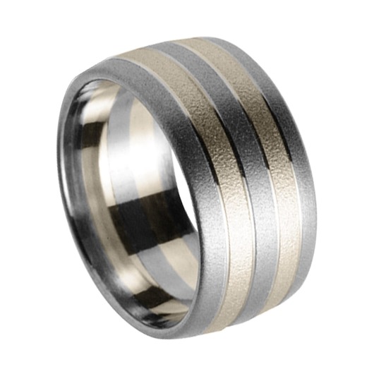 Juweel Trouwring Amici Titanium Naturel Witgoud 9 karaat 5406/01 Juweel Trouwring Amici Titanium Naturel Witgoud 9 karaat 5406/01