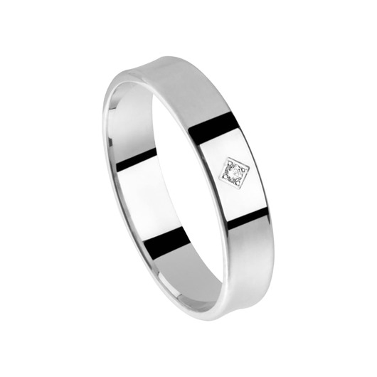 Juweel Trouwring Amici Witgoud 18 karaat Briljant 5704-W/40 Juweel Trouwring Amici Witgoud 18 karaat Briljant 5704-W/40