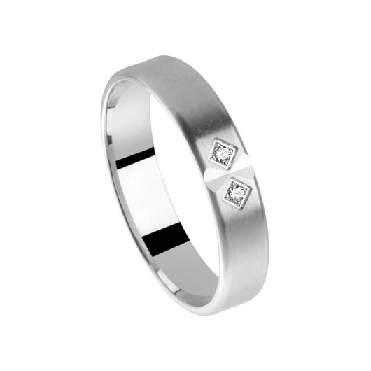 Juweel Trouwring Amici Witgoud 18 karaat Briljant 5712-W/50 Juweel Trouwring Amici Witgoud 18 karaat Briljant 5712-W/50