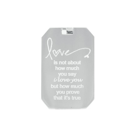 Juweel Hanger fotogravure en vingerprint zilver 925 rechthoekig model 11 Juweel Hanger fotogravure en vingerprint zilver 925 rechthoekig model 11