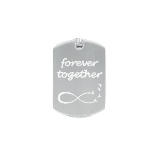 Juweel Hanger fotogravure vingerprint met extra tekst gravure staal rechthoekig vorm model 5 Juweel Hanger fotogravure vingerprint met extra tekst gravure staal rechthoekig vorm model 5