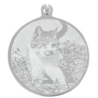 Juweel Hanger zilver 925 fotogravure en vingerprint cirkel model 3 Juweel Hanger zilver 925 fotogravure en vingerprint cirkel model 3