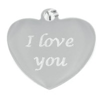 Juweel Hanger zilver 925 fotogravure vingerprint met extra tekst gravure Hart model 13 Juweel Hanger zilver 925 fotogravure vingerprint met extra tekst gravure Hart model 13