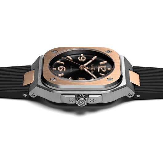 Horloge Bell & Ross BR 05 Black Steel & Gold BR05A-BL-STPG/SRB