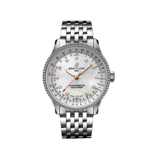 Horloge BREITLING NAVITIMER 1 AUTOMATIQUE 35 Parelmoer diamant A17395211A1A1