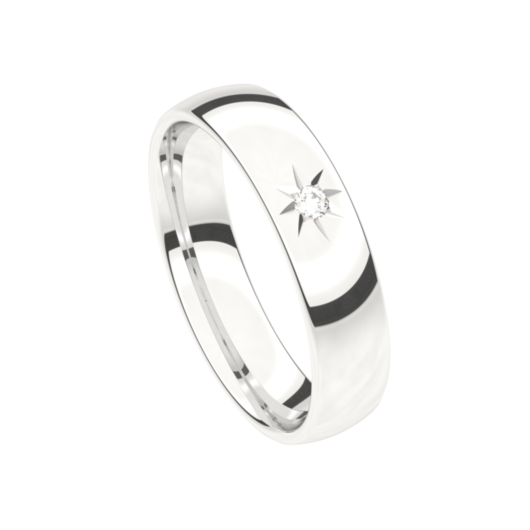 Juweel Trouwring Traditions Witgoud 18 karaat Briljant 6T160GW/50 Juweel Trouwring Traditions Witgoud 18 karaat Briljant 6T160GW/50