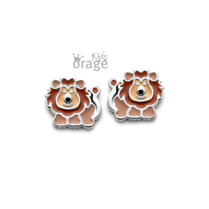 Juweel ORAGE KIDS OORSTEKERS LEEUW BRUIN K2169 
