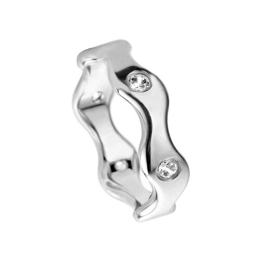 Juweel Trouwring Amici Stainless steel Hoogglans Zirconium 6CC1S0C/61 Juweel Trouwring Amici Stainless steel Hoogglans Zirconium 6CC1S0C/61