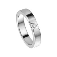 Juweel Trouwring Amici Stainless steel Langsmat Zirconium 5574-CM/41 Juweel Trouwring Amici Stainless steel Langsmat Zirconium 5574-CM/41