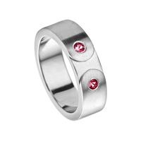 Juweel Trouwring Amici Stainless steel Langsmat Zirconium 5575-RM/61 Juweel Trouwring Amici Stainless steel Langsmat Zirconium 5575-RM/61