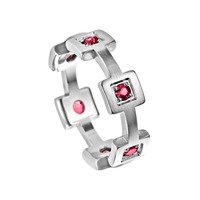 Juweel Trouwring Amici Stainless steel Parelmat Zirconium 6BB2S2R/61 Juweel Trouwring Amici Stainless steel Parelmat Zirconium 6BB2S2R/61