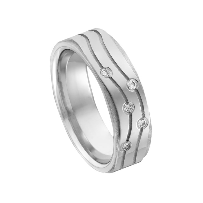 Juweel Trouwring Amici Zilver 925 Briljant 5648-Z/60