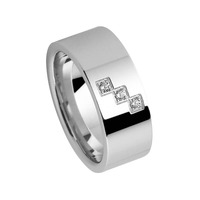 Juweel Trouwring Amici Zilver 925 Hoogglans Zirconium 5237/01 Juweel Trouwring Amici Zilver 925 Hoogglans Zirconium 5237/01