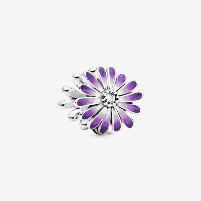 Juweel PANDORA PURPLE DAISY CHARM 798775C02 